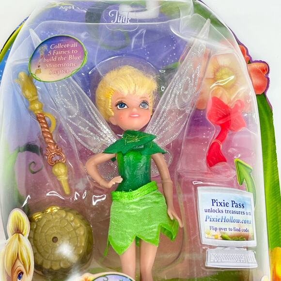 Disney TINKERBELL TINE Tink Lost Treasure DOLL TOY 6" Pixie Pass 2010 JAKKS Box - Picture 2 of 6